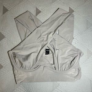 SHEIN grey bra crop top styled top